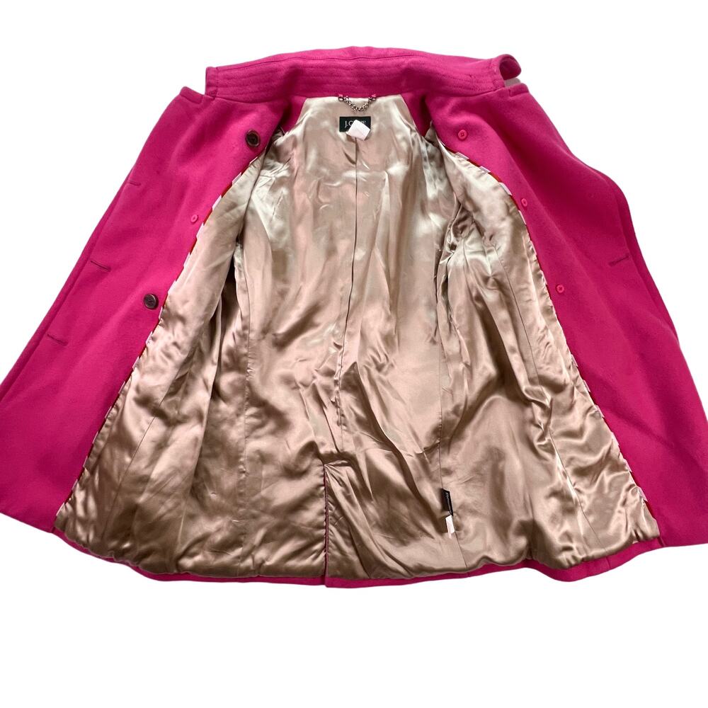 Vintage Y2K J.Crew Wool Peacoat Womens TM Pink Thinsulate Double Breasted Coat - Picture 6 of 16